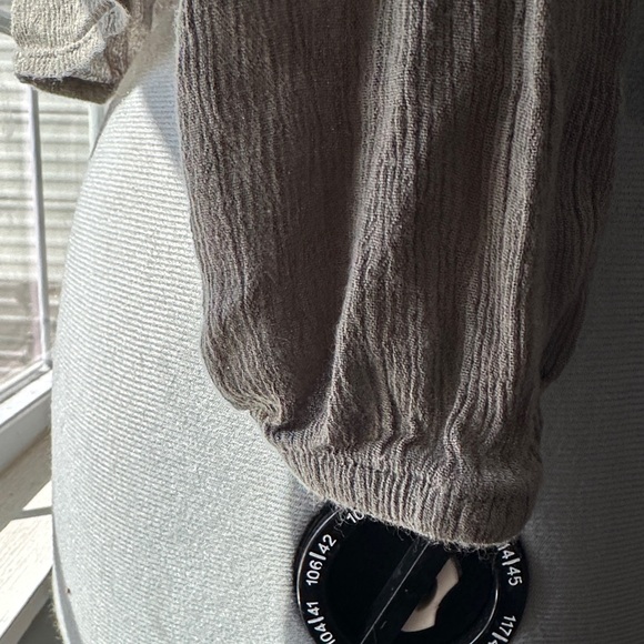 Mudd Gray Embroidered Blouse XS long sleeve - Picture 6 of 11